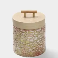 Банка для сыпучих продуктов, 9&times;9&times;10 см, бамбук