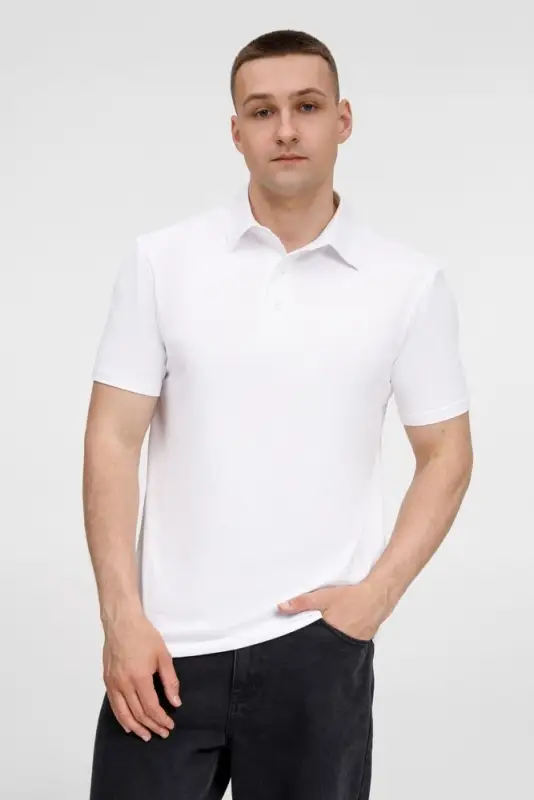 Рубашка поло унисекс Senti, белая, размер XXL Рубашка поло унисекс Senti, белая, размер XXL