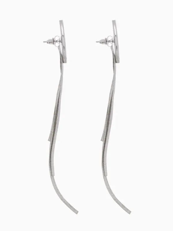 Серьги висячие &laquo;Дуга&raquo;, водопад, цвет серебро, 11 см