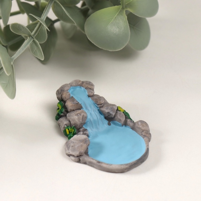 Фигурка для флорариума полистоун  Фигурка для флорариума полистоун "Пруд в саду" 5,4х1,6 см