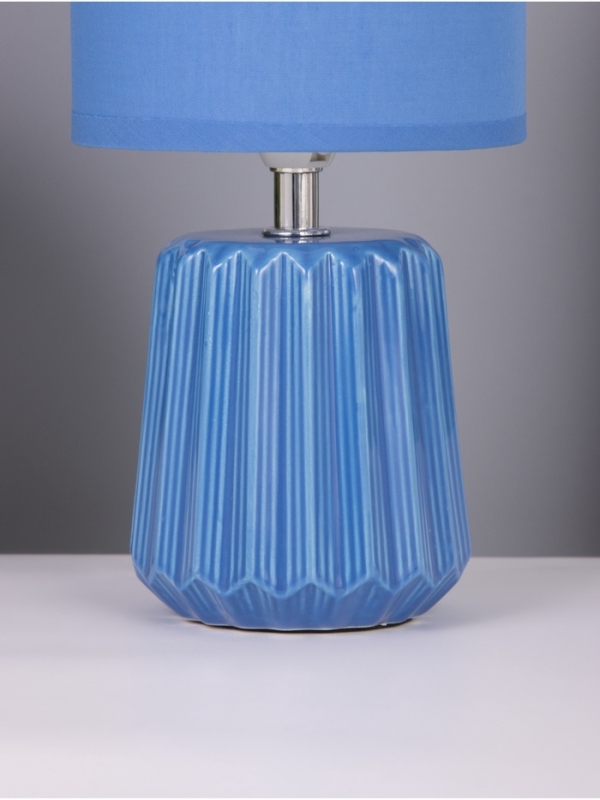 Лампа настольная Лампа настольная "Кон" 1х40Вт Е14 синий 13х13х25см