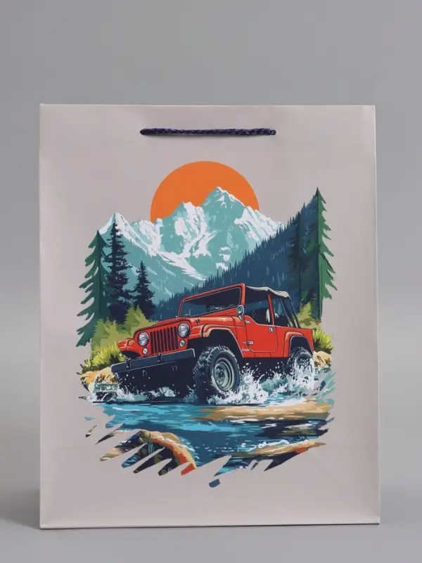 Пакет подарочный "Путь сильных" ламинированный 26 х 12 х 32 см