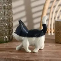 Сувенир «Котик», 7×11×12 см, дерево, чёрный, белый Сувенир «Котик», 7×11×12 см, дерево, чёрный, белый