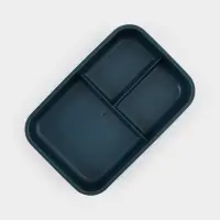 Ланч - бокс для еды Доляна, 3 секции, приборы, 1.3 л, 15.5&times;7.5&times;21.5 см, пластик, синий