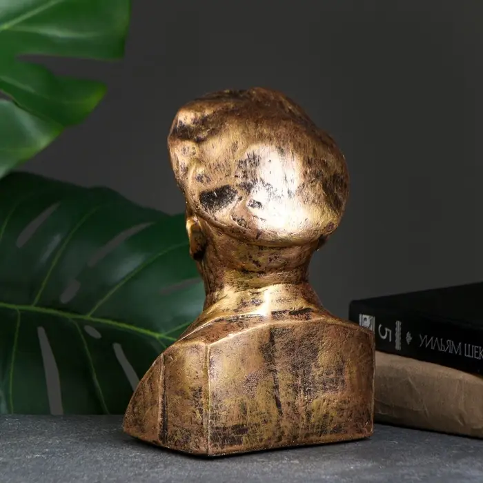 Бюст &laquo;Ленина&raquo;, фигурка полистоун, под бронзу, 14&times;21 см