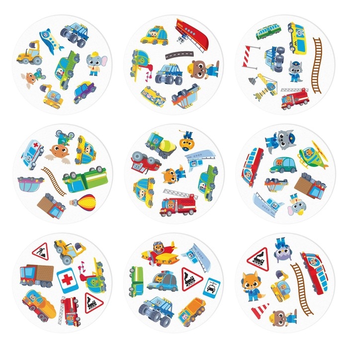 Настольная игра на реакцию и внимание «Дуббль. Транспорт», 55 карт, 5+ Настольная игра на реакцию и внимание «Дуббль. Транспорт», 55 карт, 5+