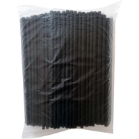 Трубочки для коктейлей 240 мм, d8 мм, черн. пласт. прямые 250 шт/уп