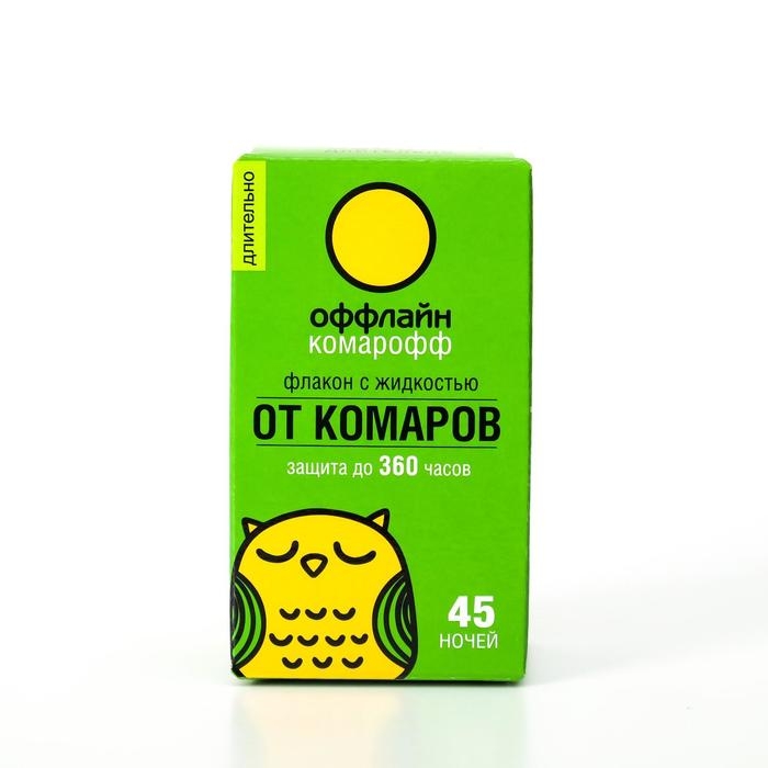 Дополнительный флакон-жидкость от комаров  Дополнительный флакон-жидкость от комаров "Комарофф", без запаха, 45 ночей