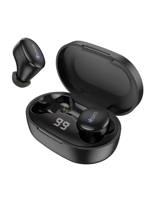 Наушники беспроводные Hoco E11, TWS, вакуумные, Bluetooth 5.1, 40/300 мАч, шумоподавление, чёрные