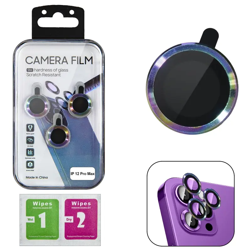 Защитное стекло для камеры iPh 12 Pro Max градиент Защитное стекло для камеры iPh 12 Pro Max градиент