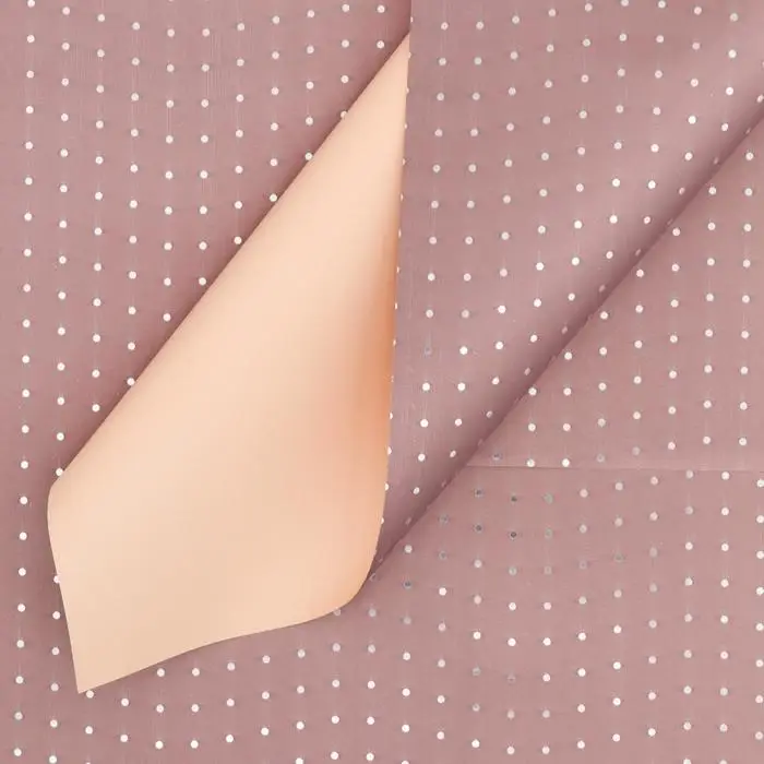 Плёнка матовая «Серебристый горох» песочный, бобовый, 0.58×0.58 м