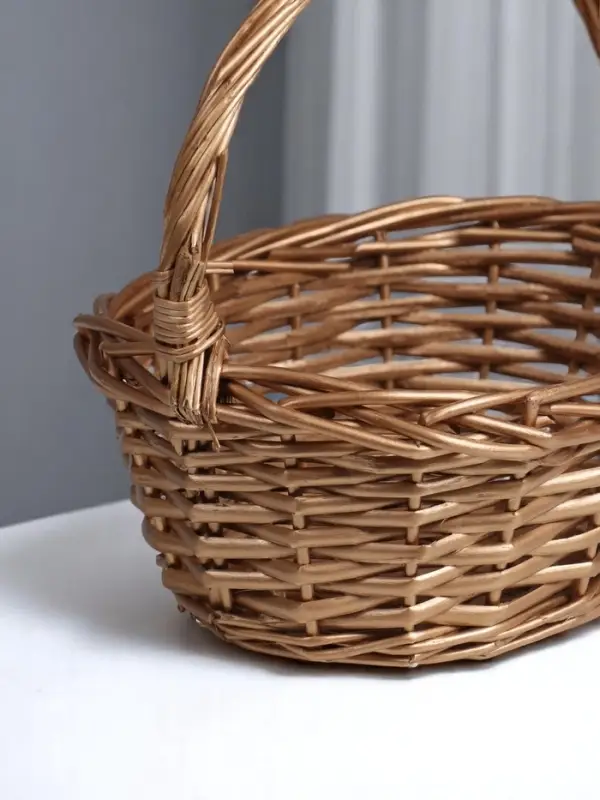 Корзина плетёная для хранения &laquo;Фональ&raquo;, лоза, с ручкой, коричневая, набор 3 шт.