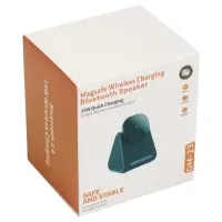 Колонка с зарядной станцией, 3 A, 15 Вт, беспроводная зарядка, кабель USB-Type-C, чёрная