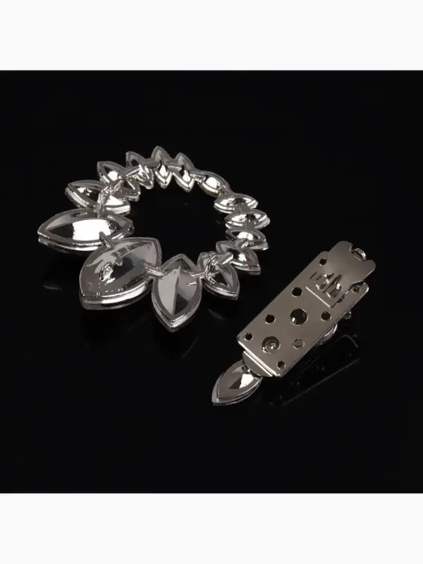 Декоративная застёжка, 9.6&times;6 см, цвет серебряный