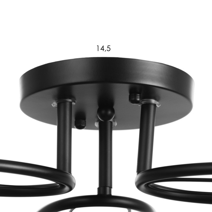 Люстра Люстра "Эдмас" 3хЕ27 40Вт черный 58х58х22 см BayerLux