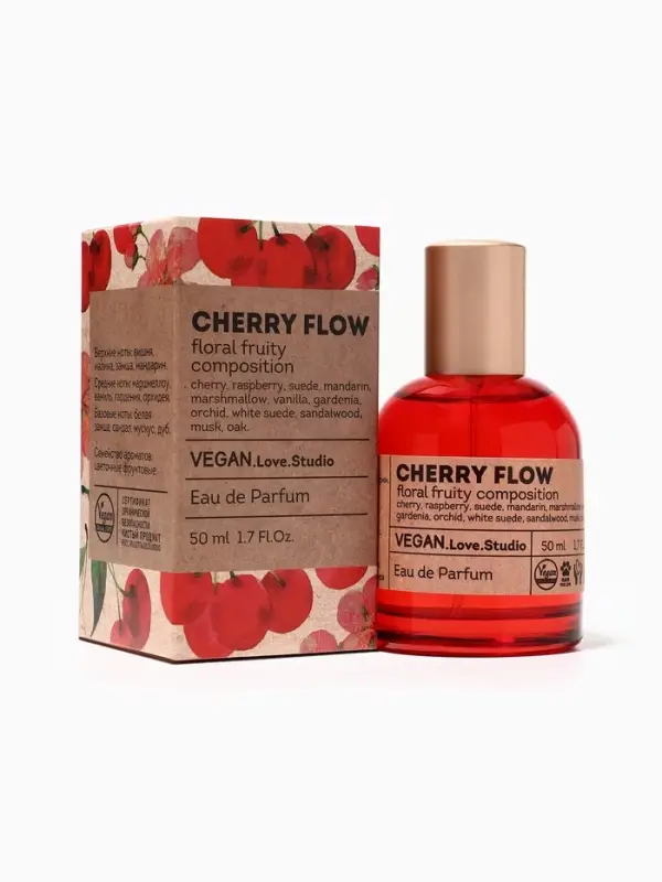 Парфюмерная вода женская Vegan Love Studio Cherry Flow, 50 мл (по мотивам Cherry in the Air (Escada)