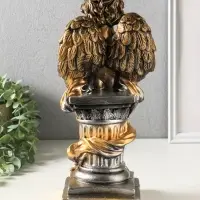 Фигура гипс &laquo;Ангел с книгой сидя&raquo;, под бронзу, 34&times;18&times;17 см