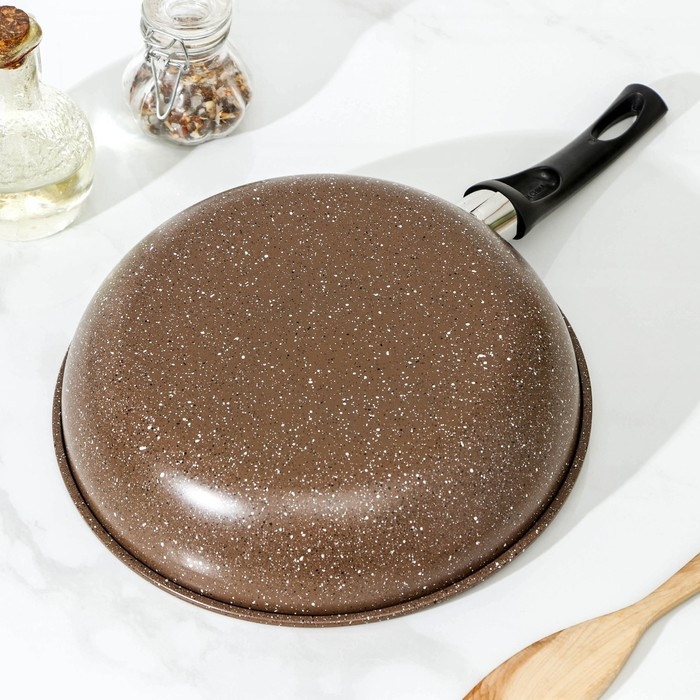 Сковорода Rock, d=25 см, пластиковая ручка, антипригарное покрытие, цвет коричневый Сковорода Rock, d=25 см, пластиковая ручка, антипригарное покрытие, цвет коричневый