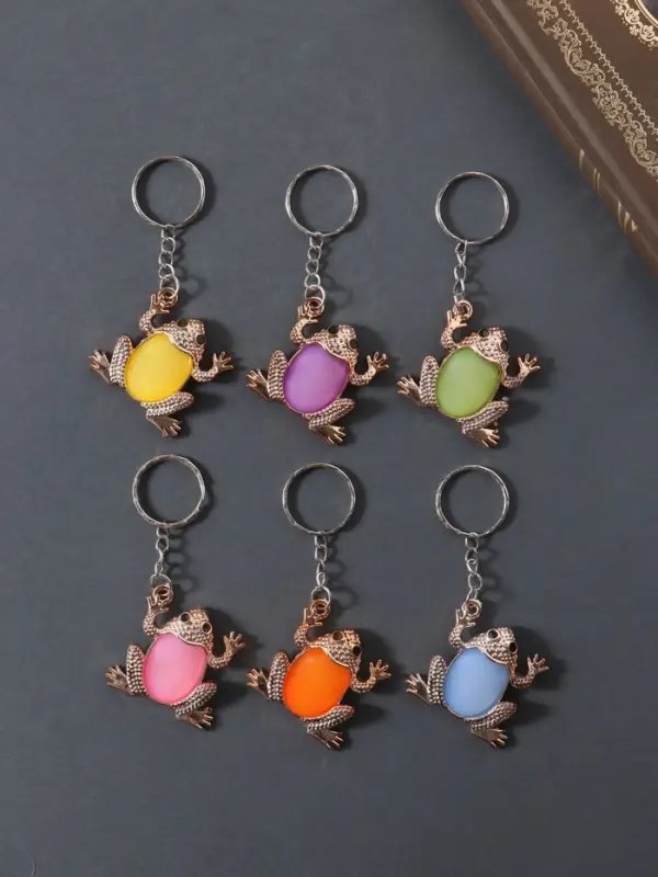 Брелок пластик  Брелок пластик "Лягушка красочная" МИКС 3,2х3,7 см