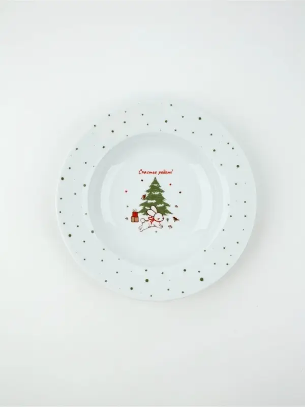 Тарелка глубокая «Новогодние истории», 21 см