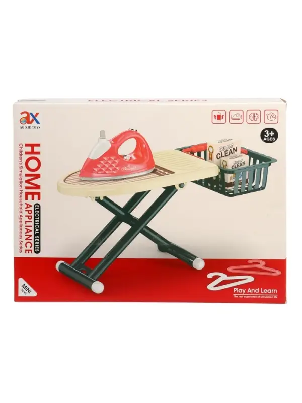 Игровой набор доска для глажения с утюгом 7 предметов, вибрация, вода Игровой набор доска для глажения с утюгом 7 предметов, вибрация, вода