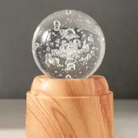 Сувенир стекло свет "Шар. Пузыри" 6хLED шар d=6 см, крутится, USB 7х7х10 см