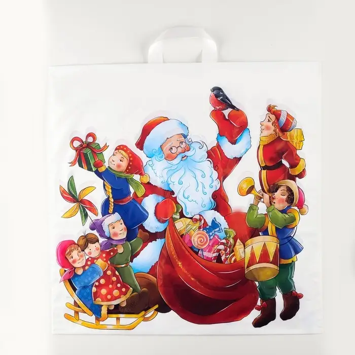 Пакет Пакет "Хоровод", полиэтиленовый с петлевой ручкой, 55х55 см, 60 мкм