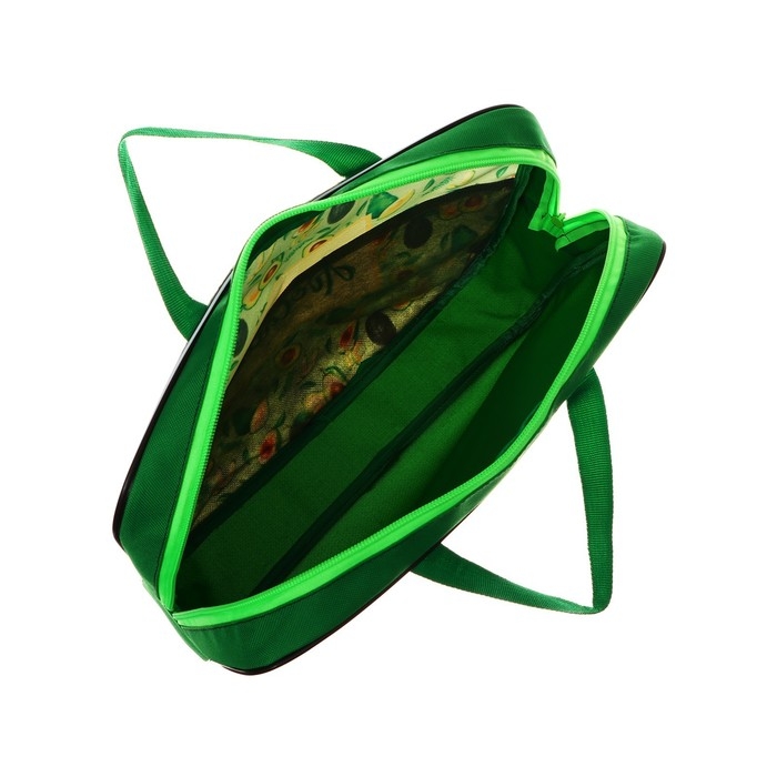 Папка с ручками текстильная А4, 350 х 270 х 70 мм, Calligrata Папка с ручками текстильная А4, 350 х 270 х 70 мм, Calligrata "Авокадо"