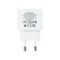 Переходник сетевого зарядного устройства на Type-C PD20W + USB QC3.0  C109A HOCO белый