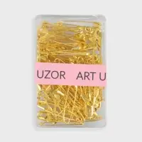Булавки английские, 22 мм, 80 шт., цвет золотой