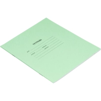 Тетрадь в зеленом офсете 18л, линия  уп. по 20 шт./запайка,100% белизна