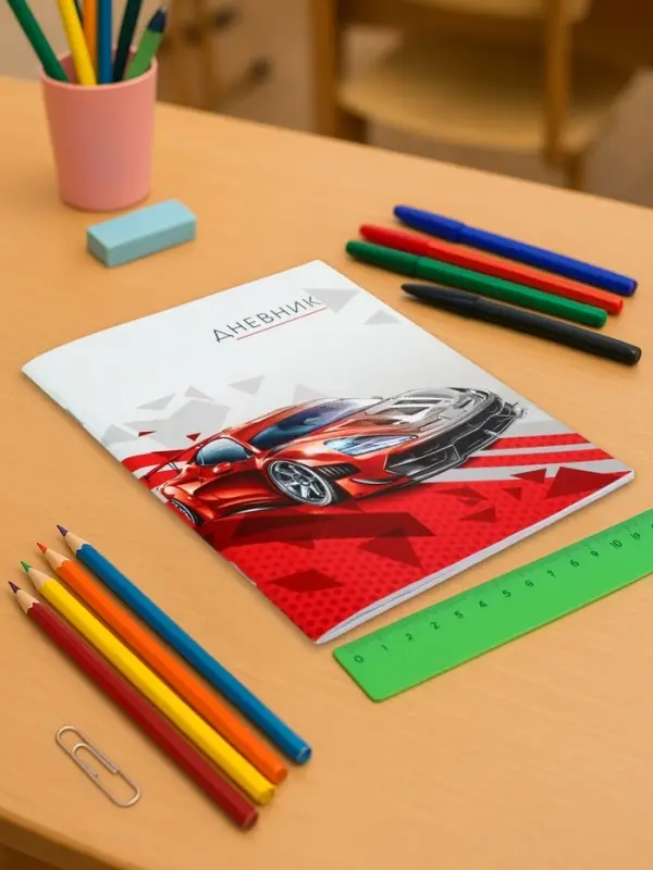 Дневник школьный для 1-11 классов, «Тачка красная», мягкая обложка, 40 листов Дневник школьный для 1-11 классов, «Тачка красная», мягкая обложка, 40 листов