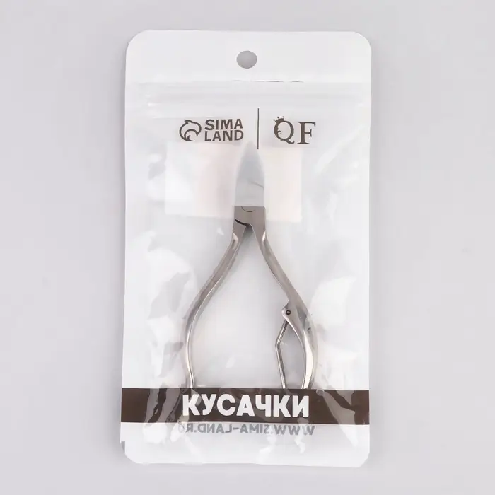 Кусачки педикюрные, с колпачком, изогнутая ручка, изогнутое лезвие, 11 см, длина лезвия-15 мм