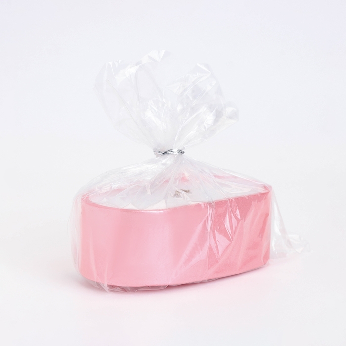 Свеча в овальном подсвечнике из гипса,9,5х4,7х3см,розовый Свеча в овальном подсвечнике из гипса,9,5х4,7х3см,розовый