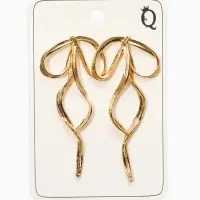 Серьги "Бантик", цвет золото