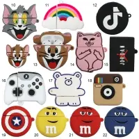 Чехол для AirPods 1/2 силиконовые мультяшки №1