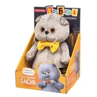 Мягкая игрушка &laquo;Кот Басик в галстуке - бабочке&raquo;, 19 см