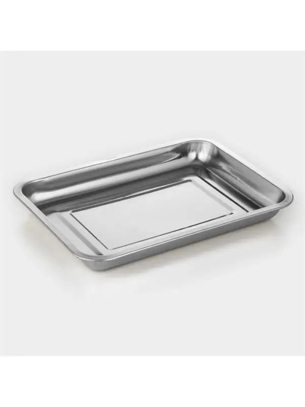 Противень, 36&times;27&times;4 см, нержавеющая сталь, хромированный