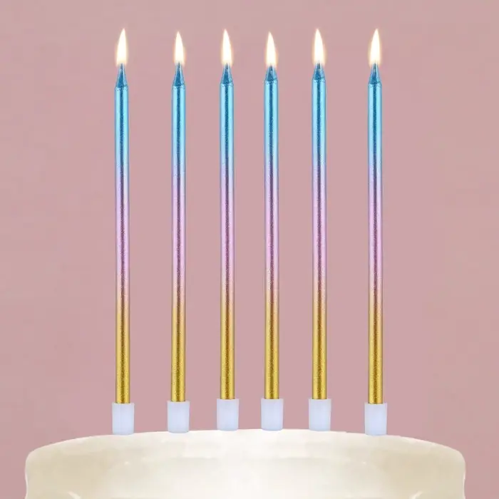 Свечи для торта Make a wish, 6 шт., 13&times;0.5 см