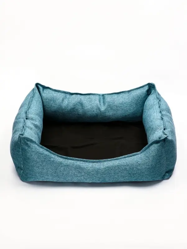 Лежанка для кошек и собак, 65&times;55&times;15 см, мебельная ткань, голубая