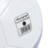 Футбольный мяч ONLYTOP, машинная сшивка, 32 панели, р. 5, PVC, резиновая камера, белый, голубой