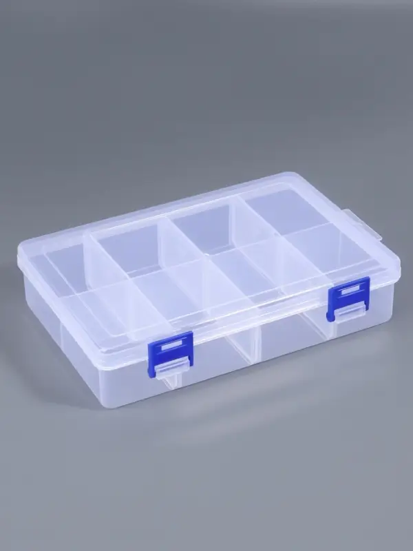 Органайзер для хранения мелочей, с подвесом, передвижные перегородки, 8 секций, 20&times;13.5&times;4.5 см, прозрачный