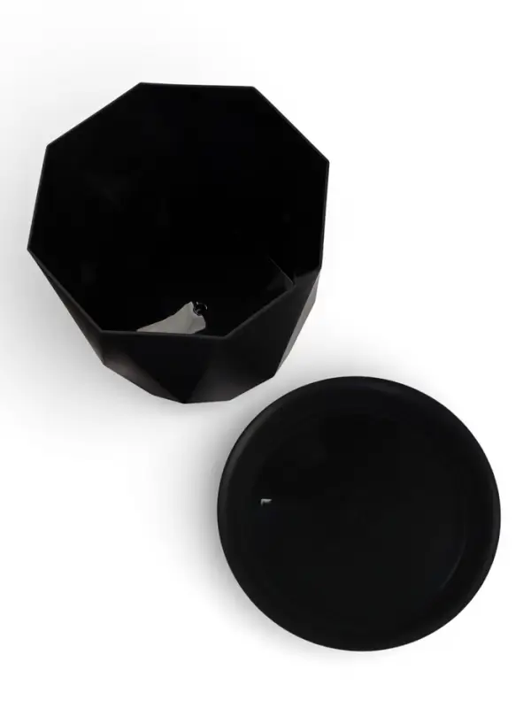 Горшок для цветов с поддоном &laquo;Призма&raquo;, 4.7 л, пластиковый, графитовый