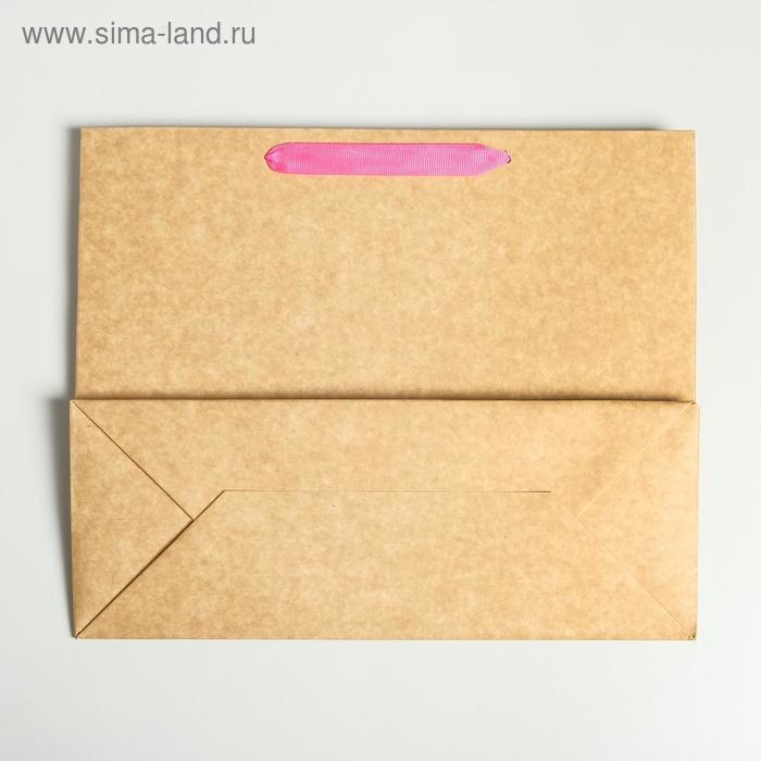 Пакет подарочный крафтовый с пластиковым окном, упаковка, «Happy Birthday», 31 х 26 х 11 см Пакет подарочный крафтовый с пластиковым окном, упаковка, «Happy Birthday», 31 х 26 х 11 см