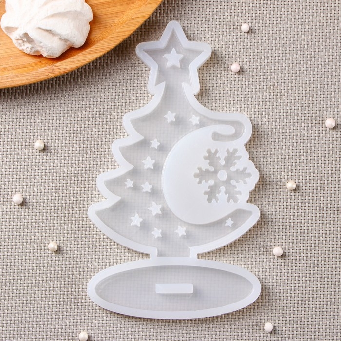 Силиконовая форма «3D Ёлка», 16×9,4 см, цвет прозрачный Силиконовая форма «3D Ёлка», 16×9,4 см, цвет прозрачный