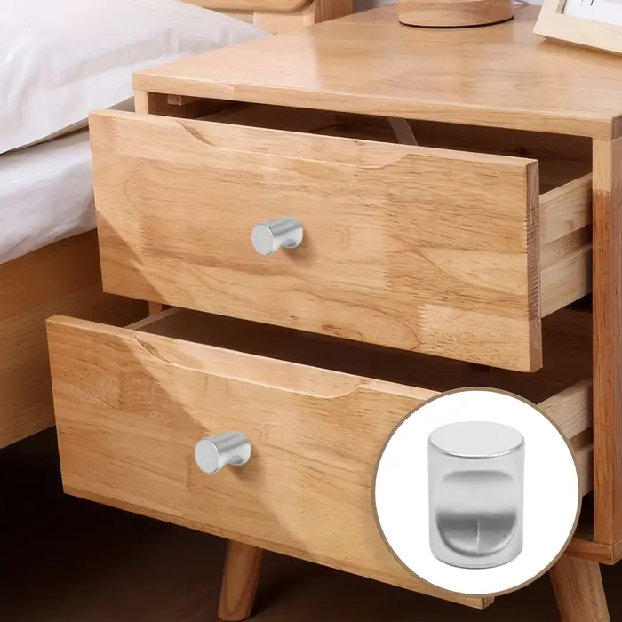 Ручка-кнопка CAPPIO РК102, d=18 мм, пластик, цвет матовый хром