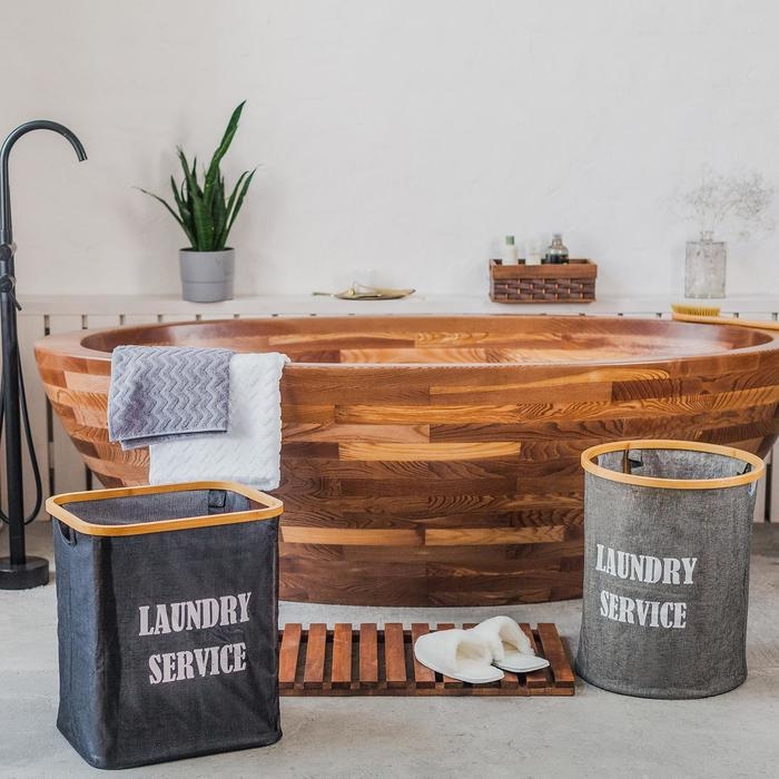 Корзина для белья прямоугольная Доляна «Модерн», 41×33,5×46,5 см, цвет чёрный Корзина для белья прямоугольная Доляна «Модерн», 41×33,5×46,5 см, цвет чёрный