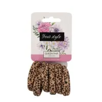 Резинки для волос &laquo;Спорт принт&raquo;, набор 6 шт., мини лео, 3.5 см, коричневые