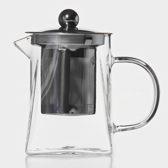 Чайник стеклянный заварочный с металлическим ситом Magistro «Дарси», 300 мл Чайник стеклянный заварочный с металлическим ситом Magistro «Дарси», 300 мл