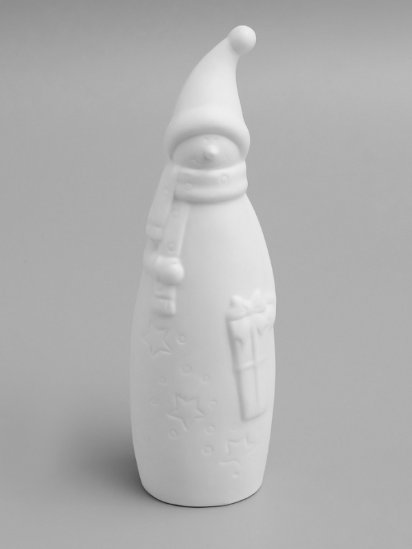 Светодиодная фигура Светодиодная фигура "Снеговик в колпаке" 6х5.5х19.8 см, 1 LED, LR44x3(в компл.), свечение тёплое белое